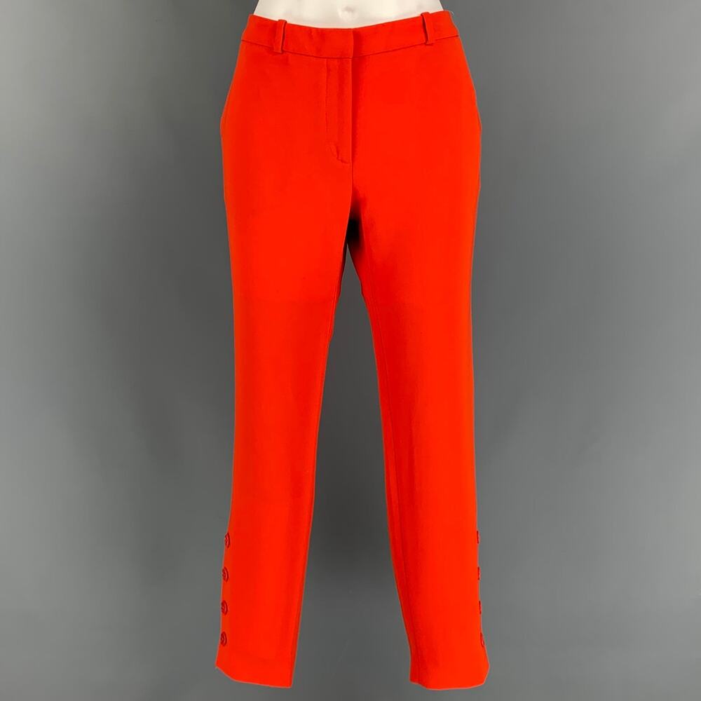 ALTUZARRA Size 4 Orange Triacetate Blend Dress Pants